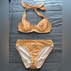 Yellow Floral Bikini Set
